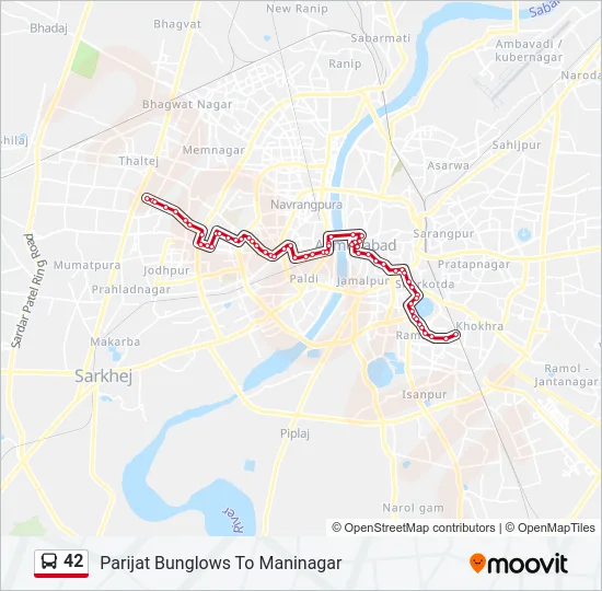 42 Bus Line Map