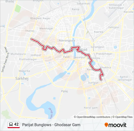 42 Bus Line Map