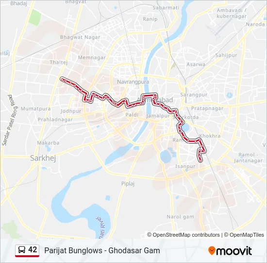 42 Bus Line Map