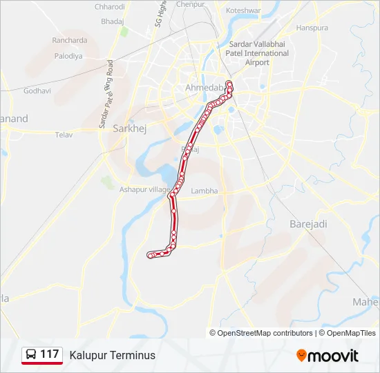 117 Bus Line Map