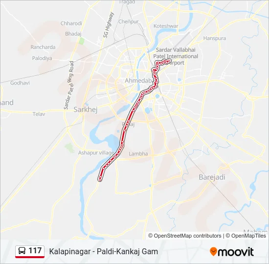 117 Bus Line Map