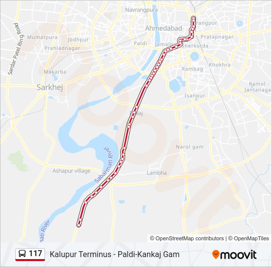 117 Bus Line Map