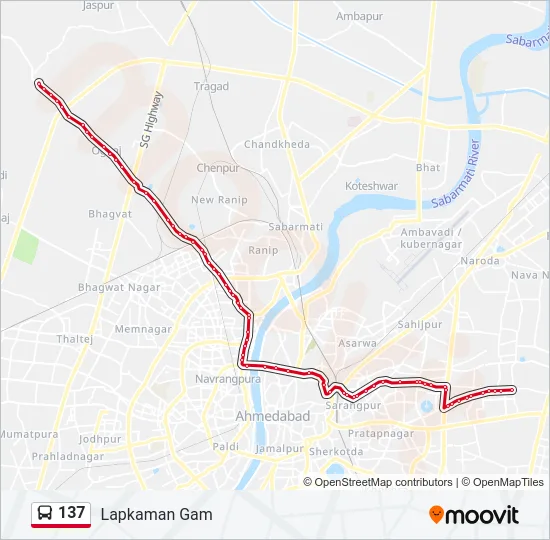 137 Bus Line Map