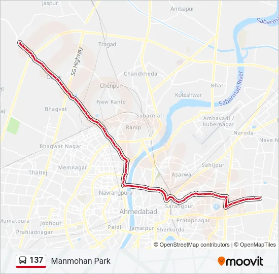 137 Bus Line Map