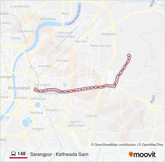 148 Bus Line Map