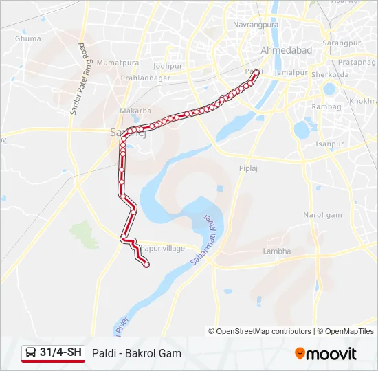 31/4-SH Bus Line Map