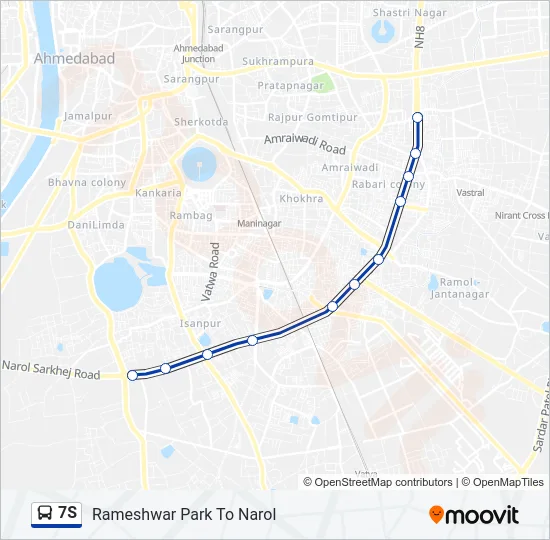 7S Bus Line Map