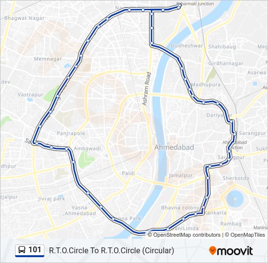 101 bus Line Map