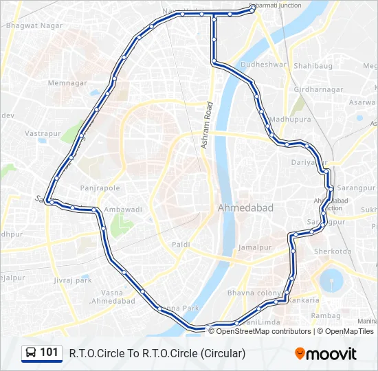 101 Bus Line Map