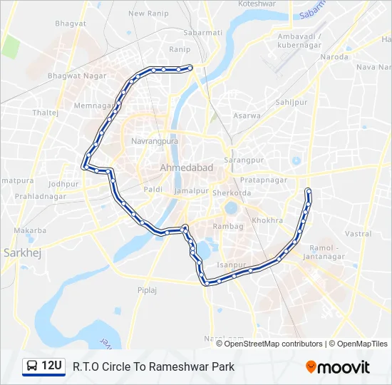 12U Bus Line Map