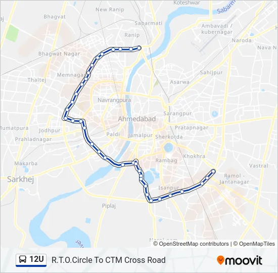 12U Bus Line Map