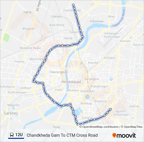 12U Bus Line Map