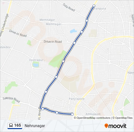 16S bus Line Map