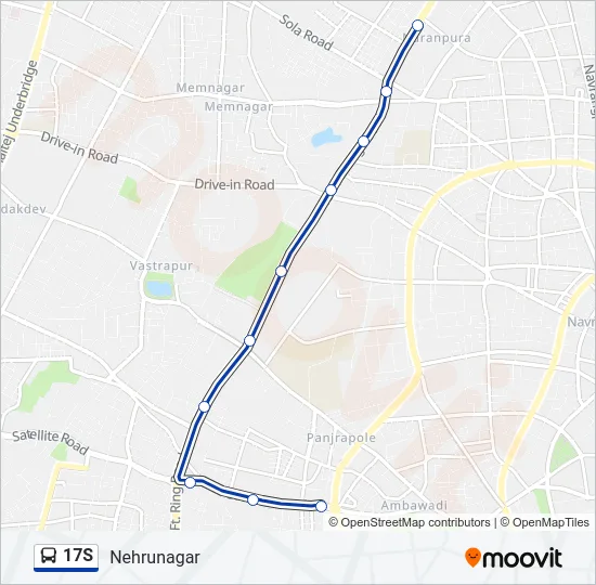 17S Bus Line Map