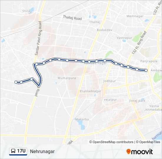 17U Bus Line Map
