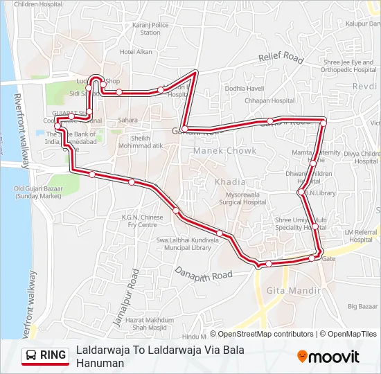RING Bus Line Map