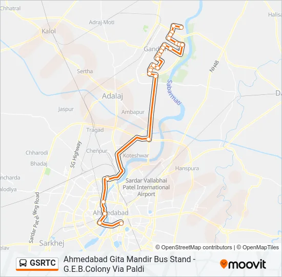 GSRTC Bus Line Map