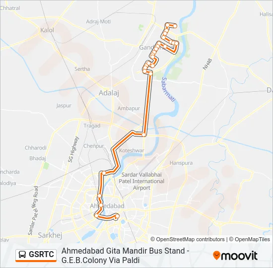 GSRTC Bus Line Map