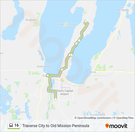 16 Bus Line Map