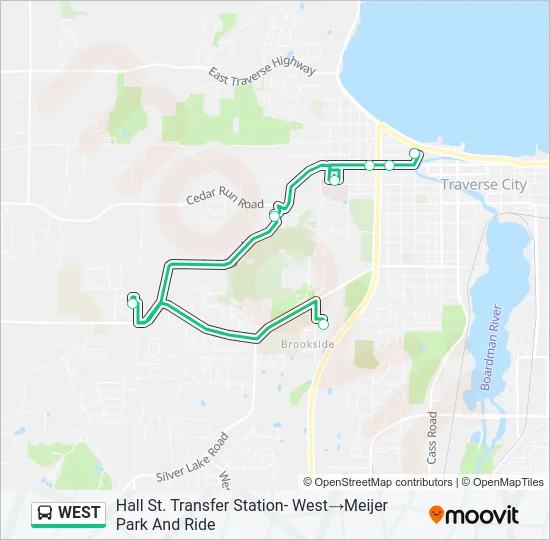 WEST Bus Line Map