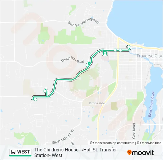 WEST Bus Line Map