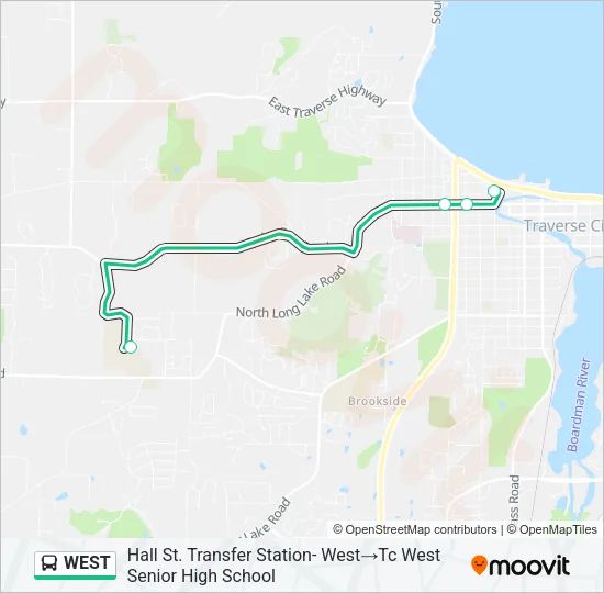 WEST Bus Line Map
