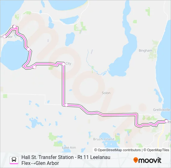 LEELANAU FLEX Bus Line Map