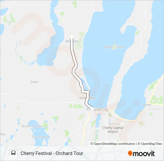 ORCHARD TOUR Bus Line Map