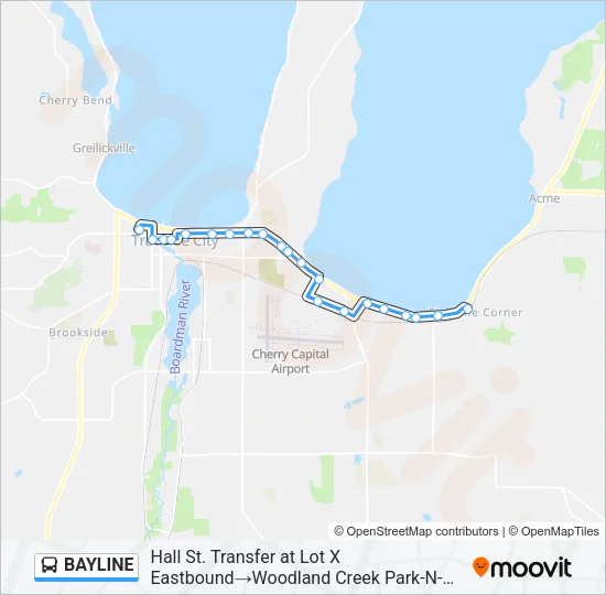 BAYLINE Bus Line Map