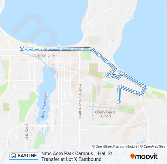 BAYLINE bus Line Map