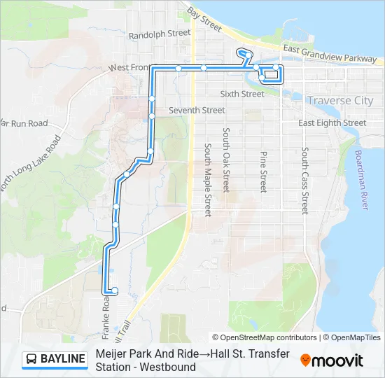 BAYLINE Bus Line Map