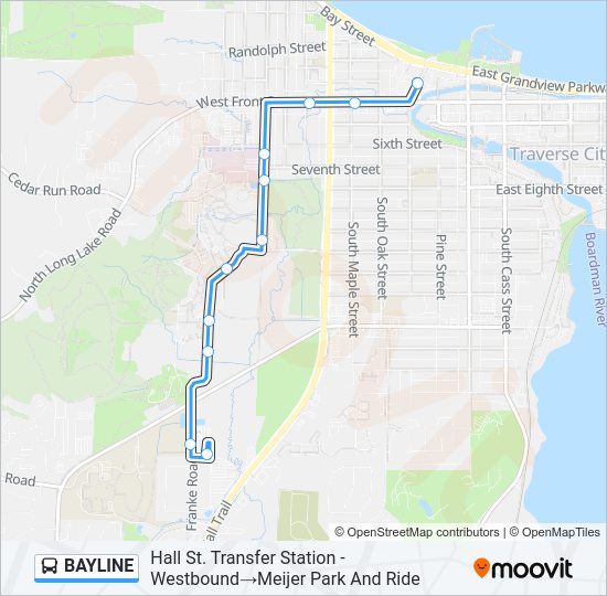 BAYLINE Bus Line Map