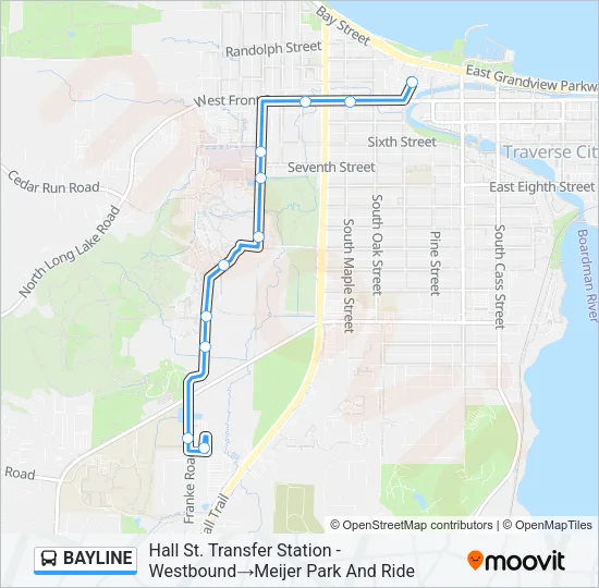 BAYLINE Bus Line Map