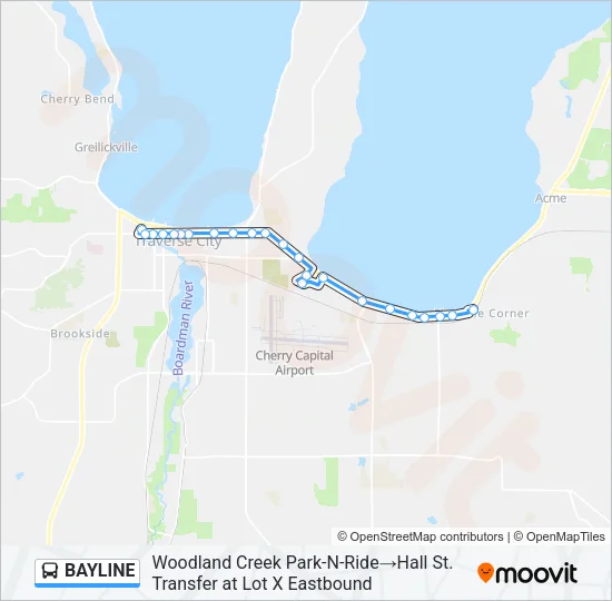 BAYLINE Bus Line Map
