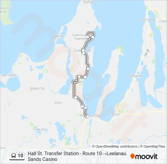 10 Bus Line Map
