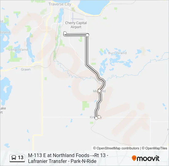 13 Bus Line Map