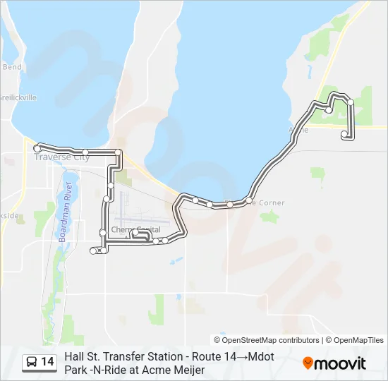 14 Bus Line Map