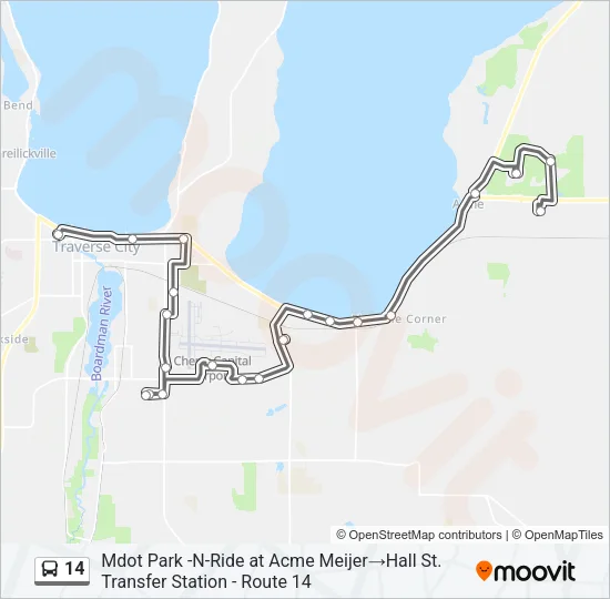 14 Bus Line Map