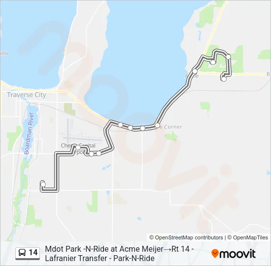 14 Bus Line Map