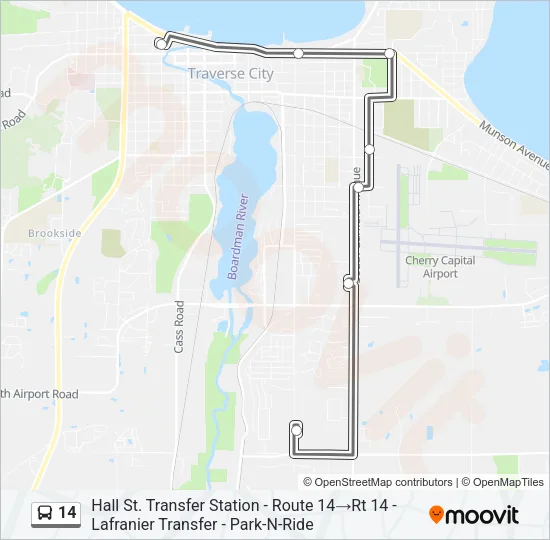 14 Bus Line Map