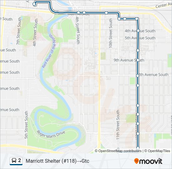 2 Bus Line Map
