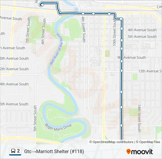 2 Bus Line Map