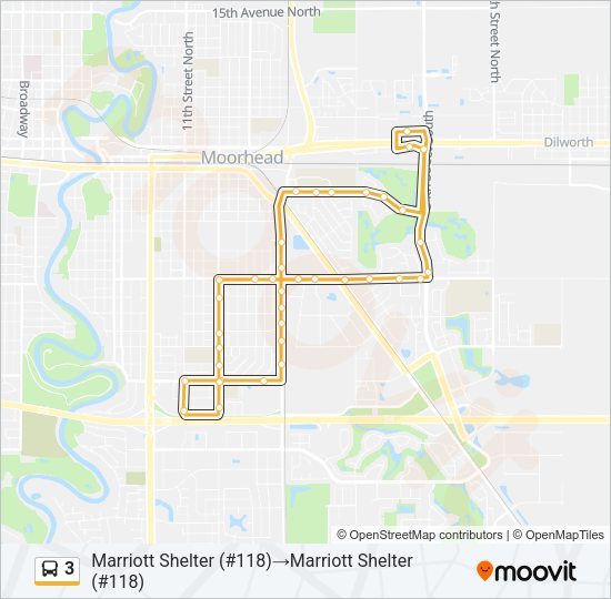 3 Bus Line Map