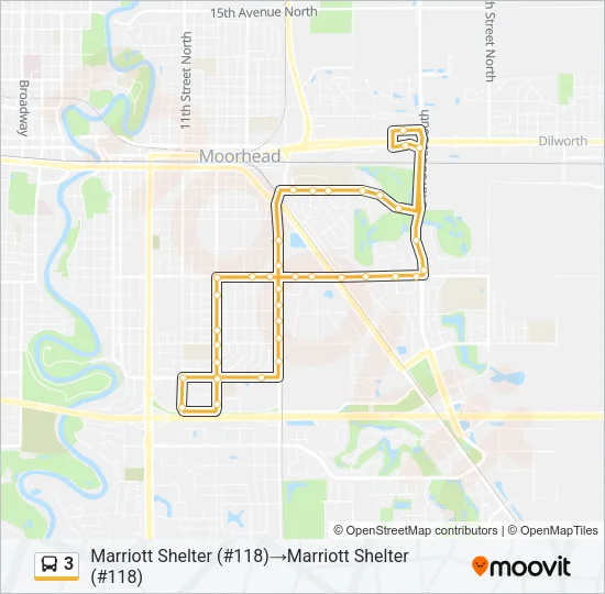 3 Bus Line Map