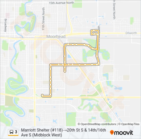3 Bus Line Map