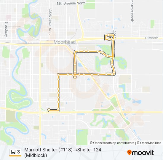 3 Bus Line Map