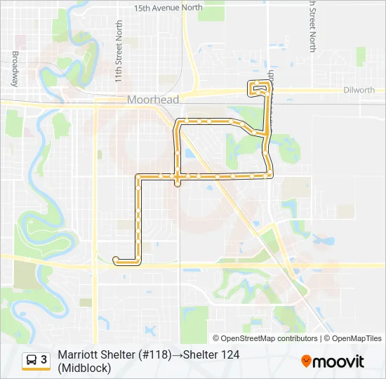 3 Bus Line Map