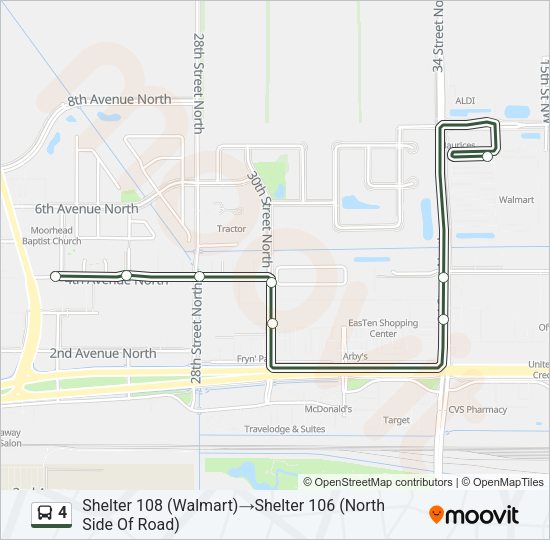 4 Bus Line Map
