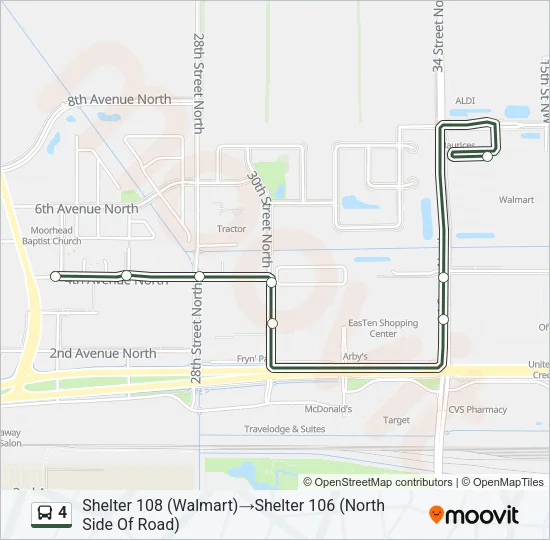 4 Bus Line Map