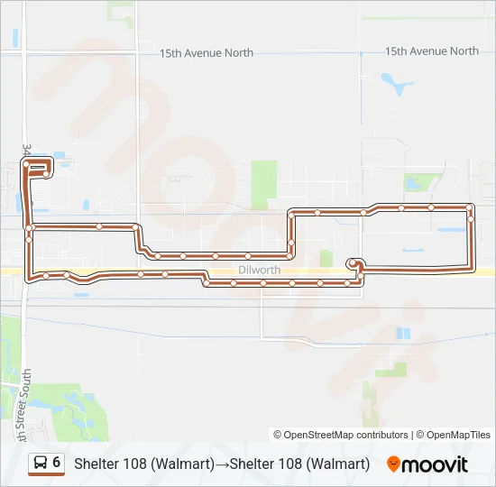 6 Bus Line Map